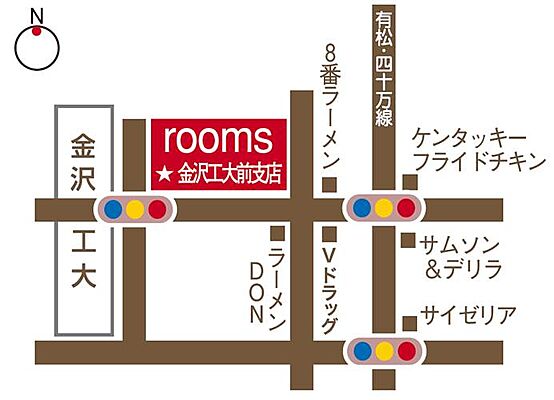 ホームズ 地図 アクセス情報 株式会社絹川商事 Rooms金沢工大前支店 不動産会社 不動産屋 の検索