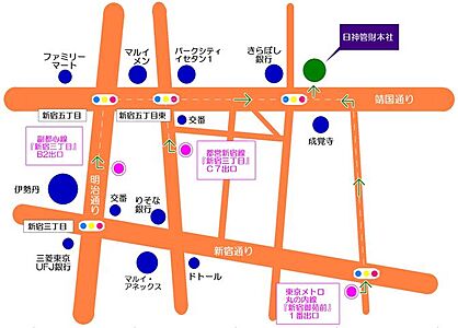 日神管財株式会社の周辺地図