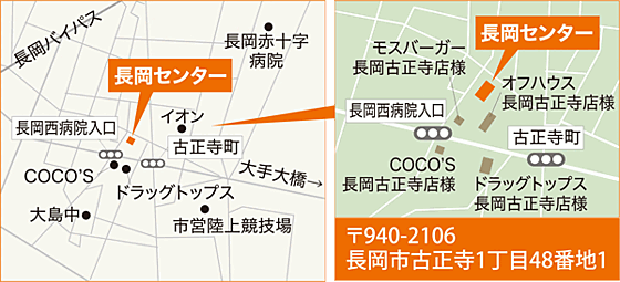 株式会社リビングギャラリー 長岡センターの周辺地図