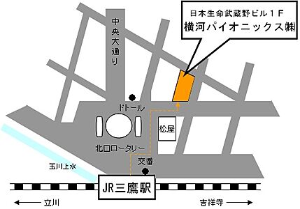 横河パイオニックス株式会社の周辺地図