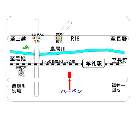 ハーベンの周辺地図