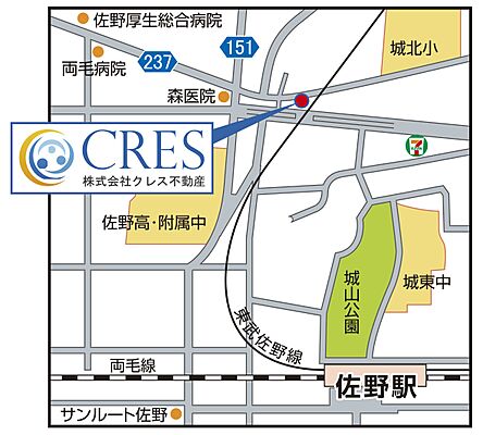 株式会社クレス不動産 佐野営業所の周辺地図