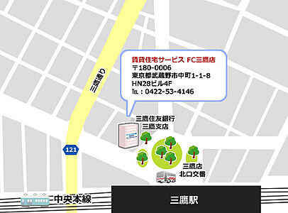 株式会社CJS TOKYO 賃貸住宅サービス FC三鷹店の周辺地図