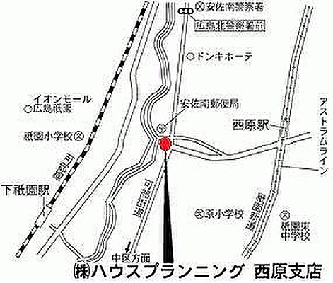 株式会社ハコ企画 ハウスプランニング西原店の周辺地図