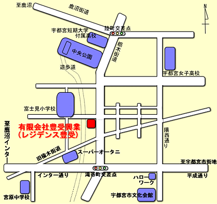 有限会社豊受興業の周辺地図