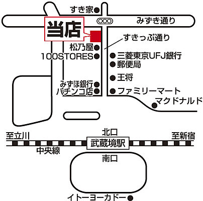 株式会社アシスト 武蔵境店の周辺地図