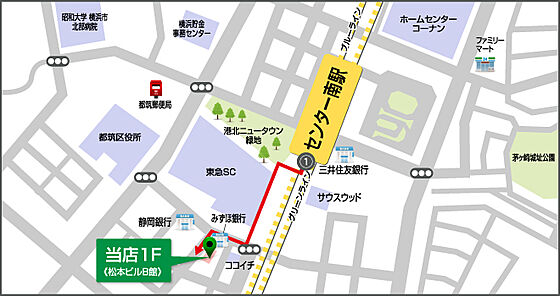 株式会社タウンハウジング神奈川 センター南店の周辺地図