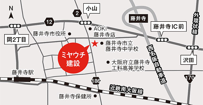 株式会社ミヤウチ住センターの周辺地図