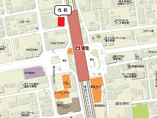 株式会社ジーエムハウスの周辺地図