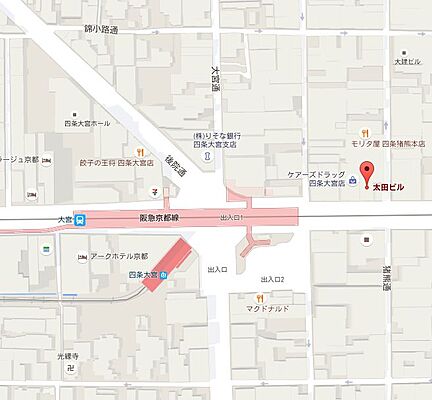 株式会社リブマックスリーシング 四条大宮店の周辺地図