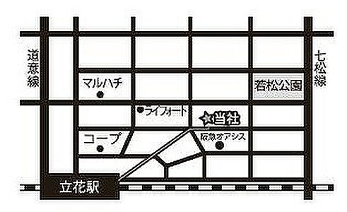 株式会社ティーハウスの周辺地図
