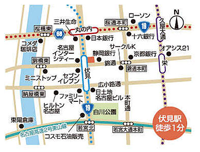 ニッカ不動産株式会社 名古屋伏見本店の周辺地図