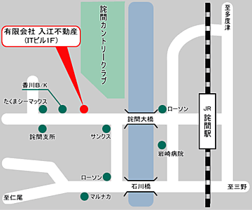 有限会社入江不動産の周辺地図