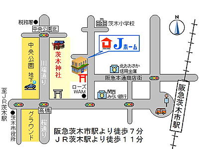Jホーム株式会社の周辺地図