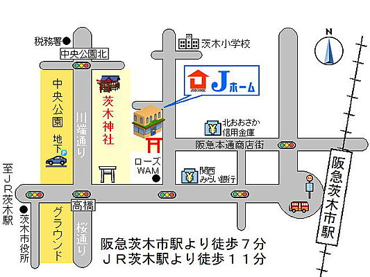 Jホーム株式会社の周辺地図