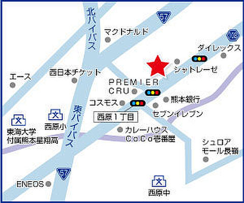 ハウスドゥ　熊本託麻　株式会社田村ビルズの周辺地図