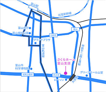 株式会社さくらホーム 富山支店の周辺地図