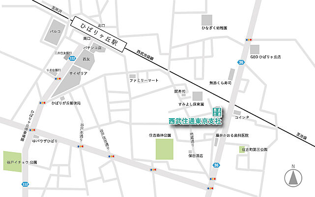 西武住通株式会社 東京支社の周辺地図