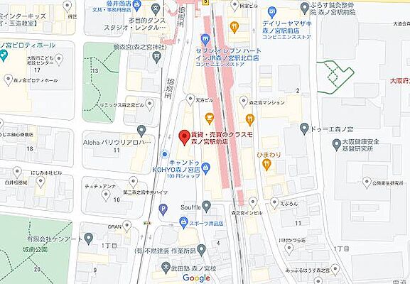 ハウスコムFC森ノ宮駅前店 株式会社クランホームの周辺地図