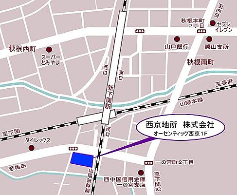 西京地所株式会社の周辺地図