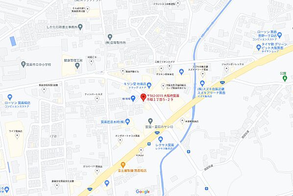 箕面土地建物株式会社の周辺地図