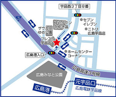 天宝商事株式会社 宇品店の周辺地図