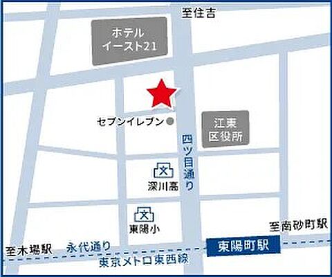 ハウスドゥ 江東区役所前 Keep up home株式会社の周辺地図
