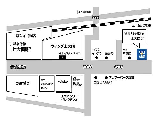 リロの不動産 株式会社東都 上大岡店の周辺地図