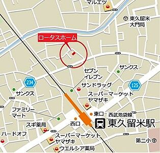 株式会社ロータスホームの周辺地図