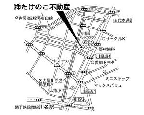 株式会社たけのこ不動産の周辺地図