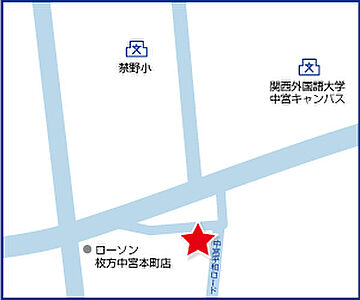 ハウスドゥ 枚方中宮 株式会社ku−Designの周辺地図