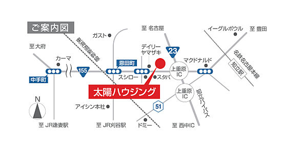 太陽ハウジング株式会社の周辺地図