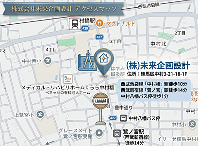 株式会社未来企画設計の周辺地図