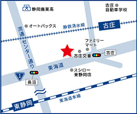 ハウスドゥ　東静岡　アルファス株式会社の周辺地図