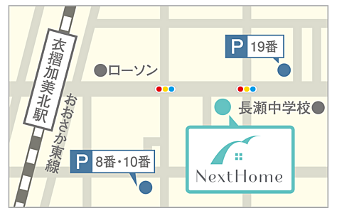 NextHome株式会社の周辺地図