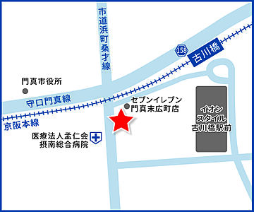 ハウスドゥ 門真古川橋 株式会社HOUSE ARTの周辺地図