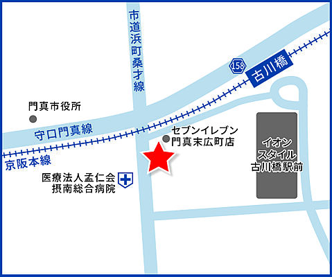 ハウスドゥ 門真古川橋 株式会社HOUSE ARTの周辺地図