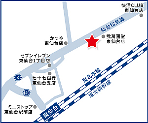 ハウスドゥ 東仙台 株式会社モチアゲの周辺地図