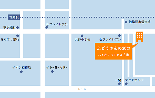 株式会社ふどうさんの窓口の周辺地図