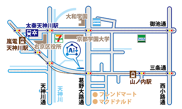 株式会社AIプラスホームの周辺地図