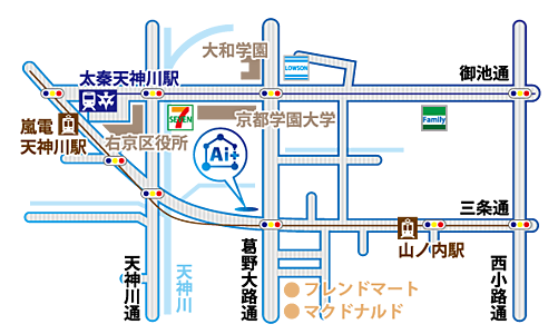 株式会社AIプラスホームの周辺地図