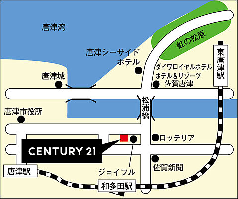 センチュリー21 新岡商事株式会社の周辺地図