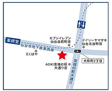 ハウスドゥ　仙台大和町　株式会社パルネストの周辺地図