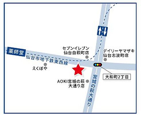 ハウスドゥ　仙台大和町　株式会社パルネストの周辺地図