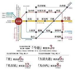 デュオヒルズ今池 アクセス図