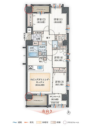 デュオヒルズ弘前駅前 間取り G