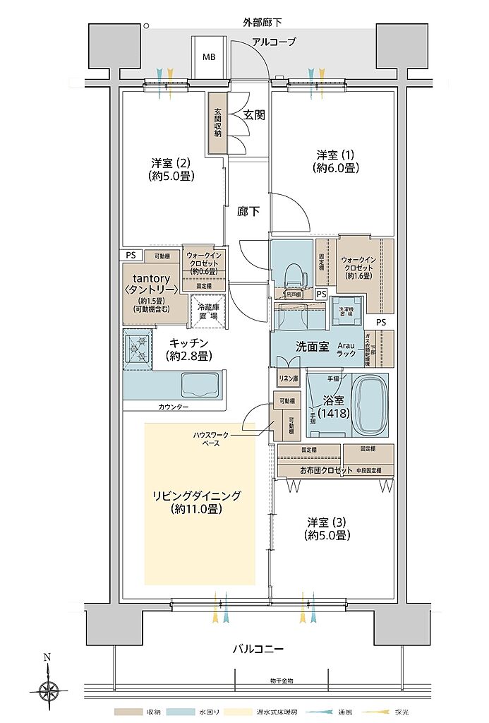 デュオヒルズ水賀池公園ヴェリテ 間取り 【第1期3次先着順】X