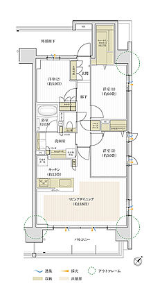 デュオヒルズ豊明前後 間取り G