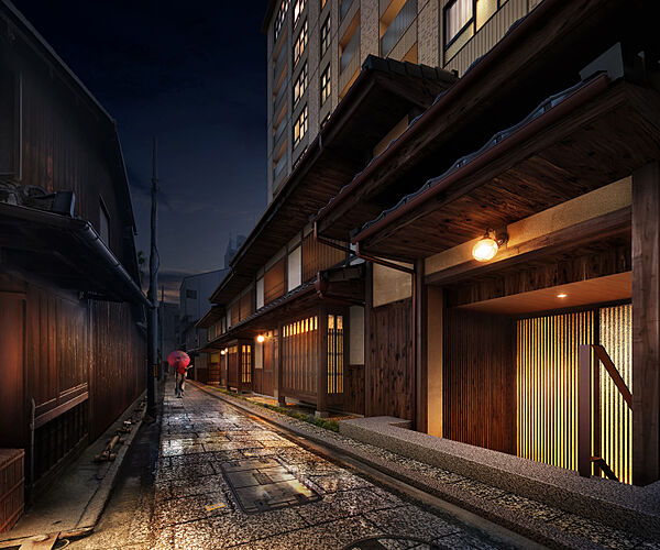 デュオヒルズ京都四条烏丸 サブエントランス完成予想図