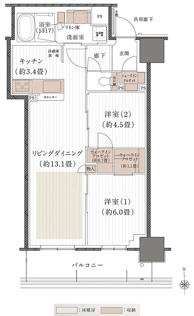 デュオヒルズ岡山表町タワー 間取り C